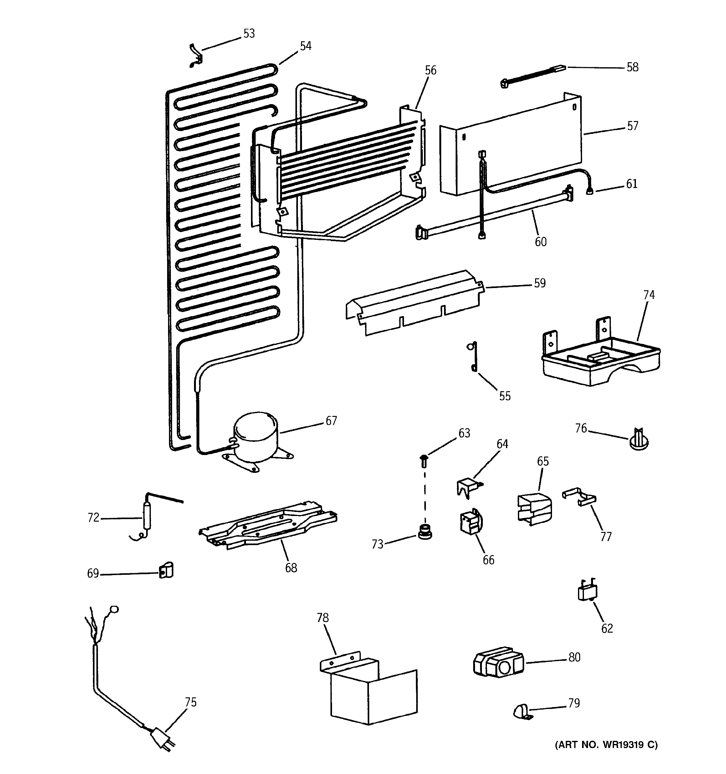 GE TBX10SNSBRAD unit parts diagram