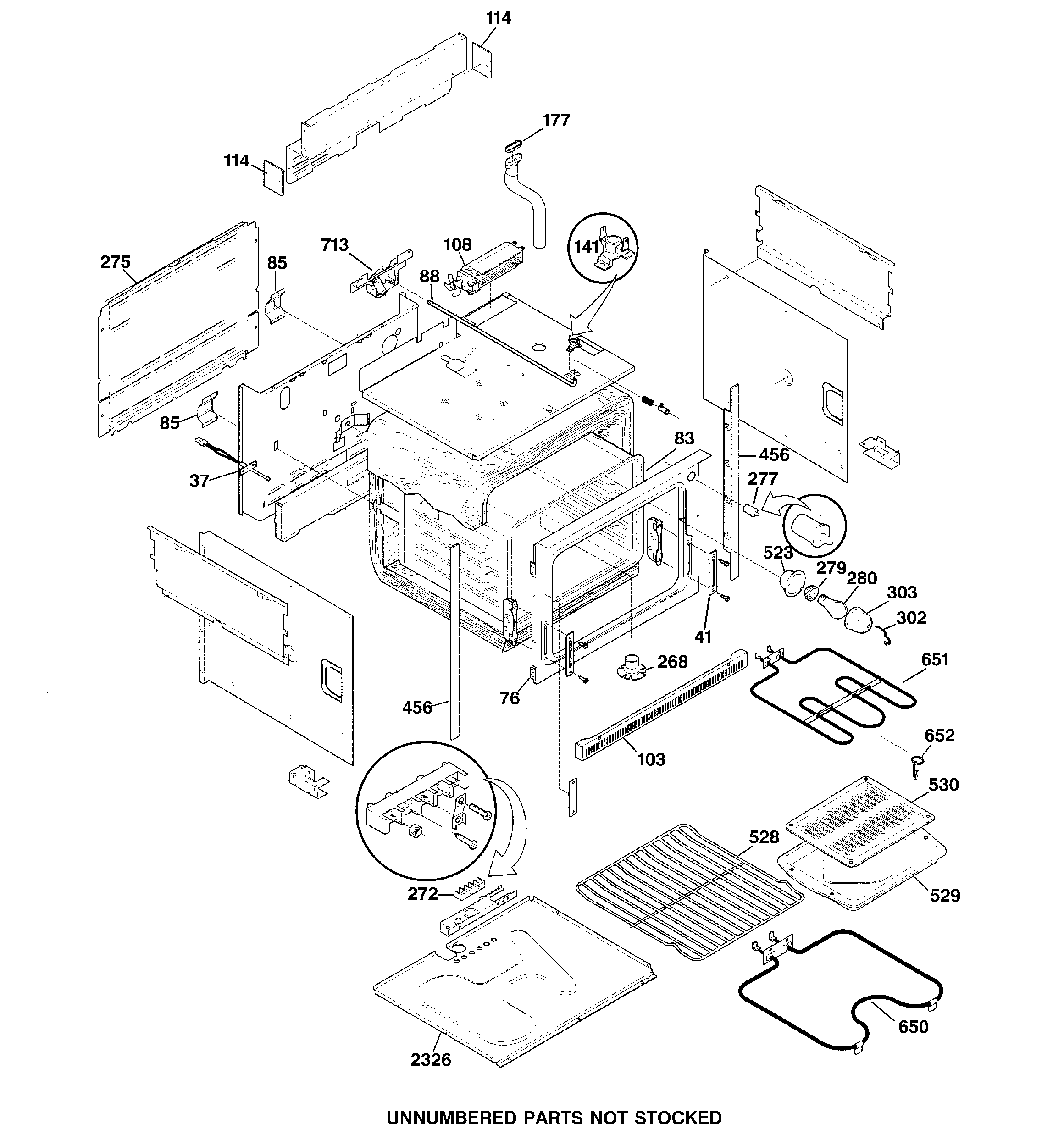 GE JDP40WB2CC body parts diagram
