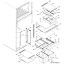 GE GTS18JBPARCC fresh food shelves diagram