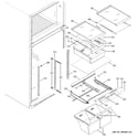 GE ETS18XBPARCC fresh food shelves diagram