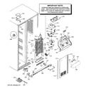 GE GSS25LSPABS freezer section diagram