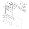 GE GSD6300J00CC escutcheon & door assembly diagram