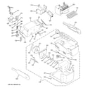 GE PSI23NGPACC ice maker & dispenser diagram