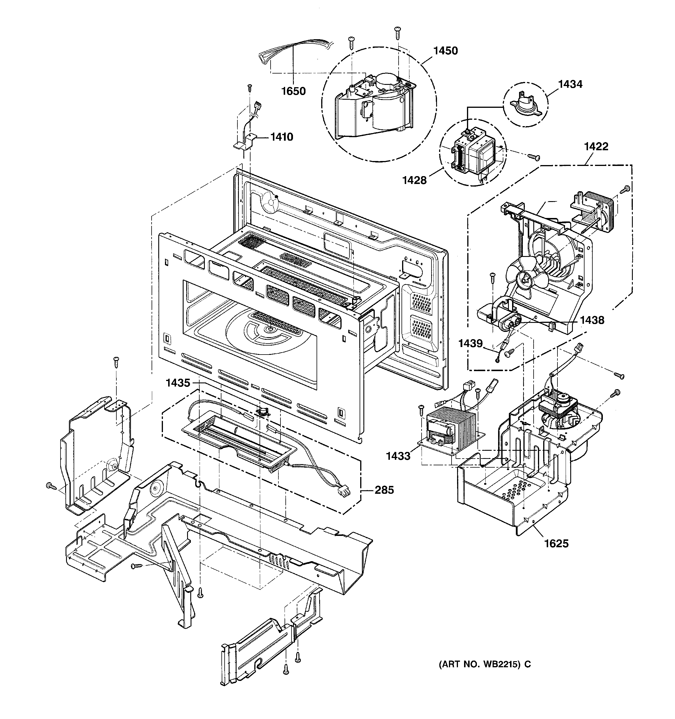GE SCB2001FSS02 interior parts (1) diagram