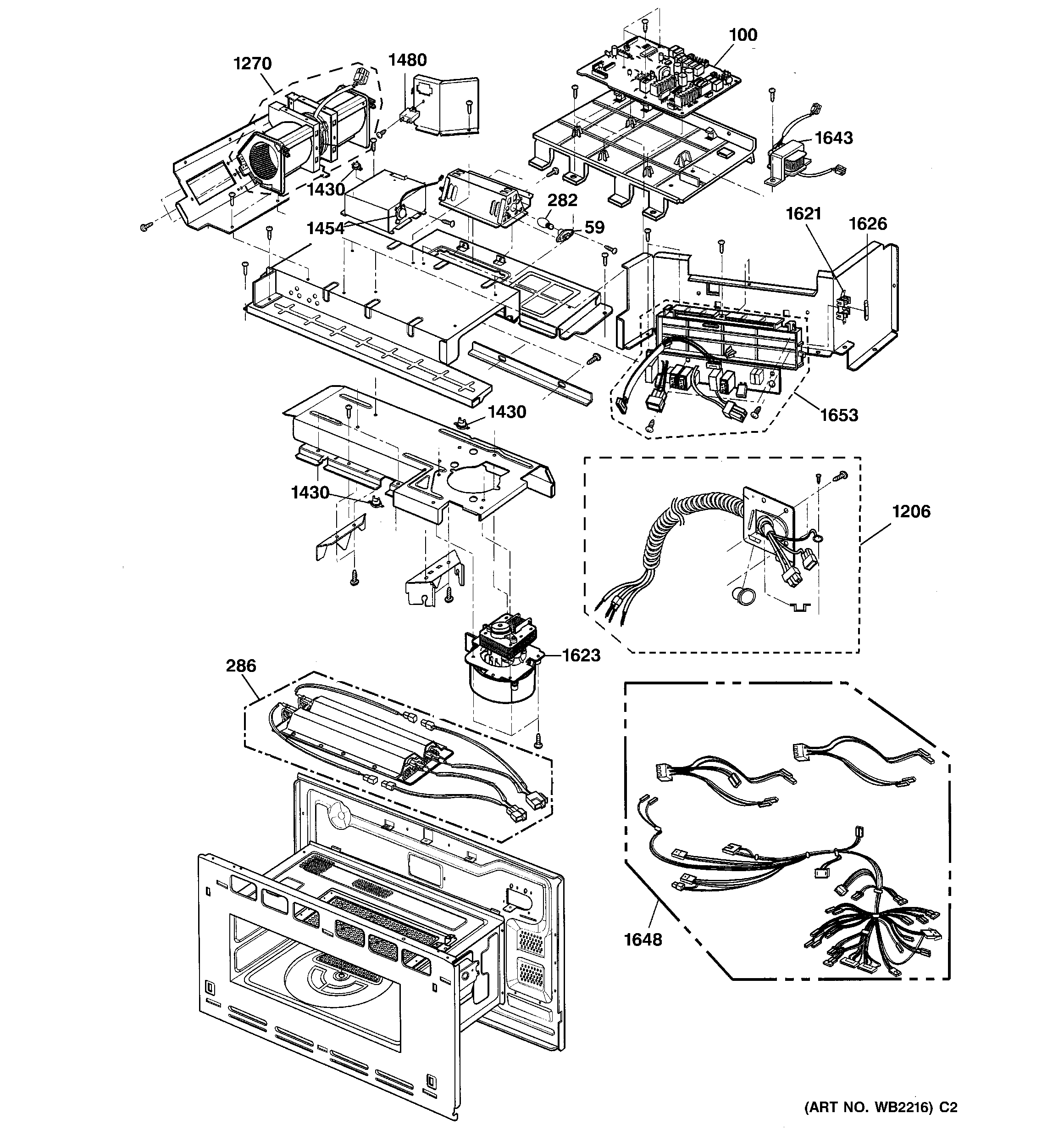 GE SCB2001FSS02 interior parts (2) diagram