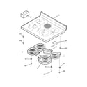 GE JBP82CF1CC cooktop diagram