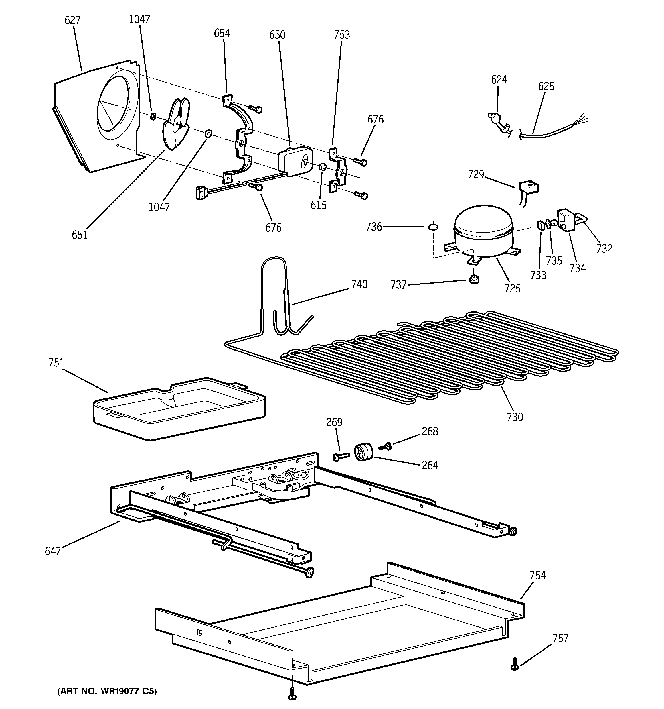 GE PTI22MFMALBB unit parts diagram