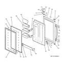 GE GBS18KBPACC fresh food door diagram