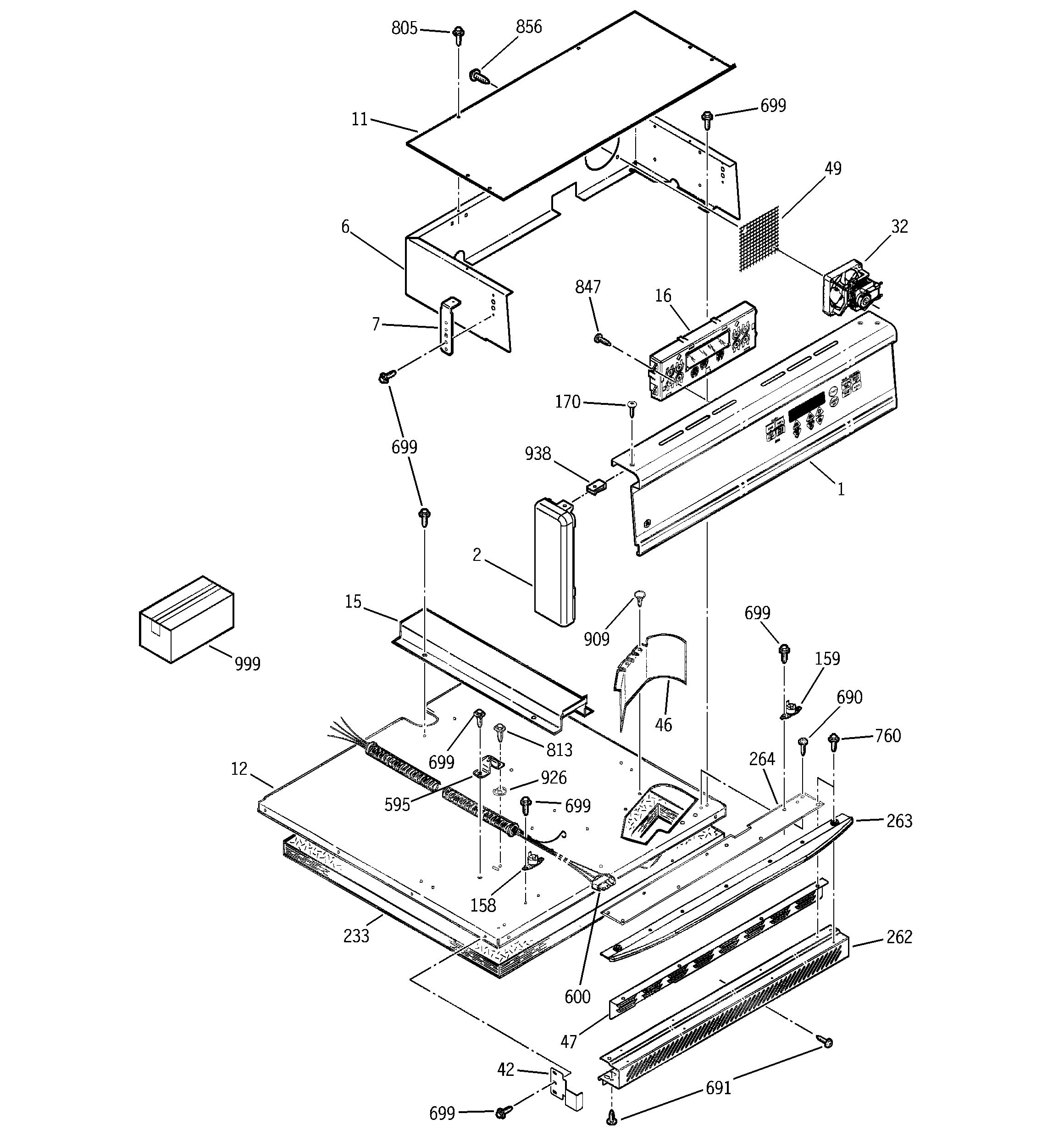GE JRP15BW6BB control panel diagram
