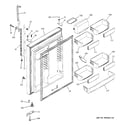 GE PTS22SHPARBS fresh food door diagram
