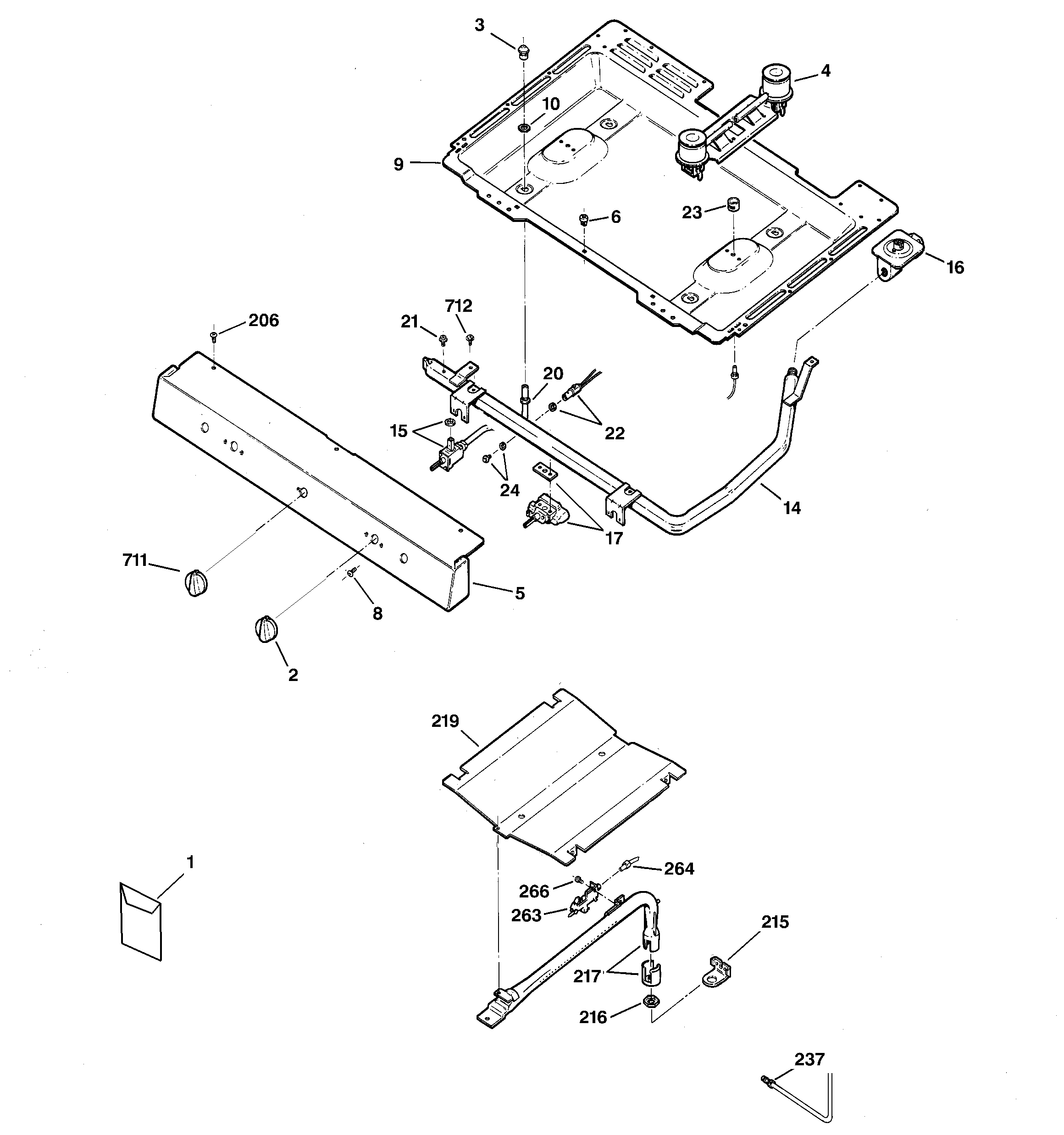 GE JGBS04PPH1WH gas & burner parts diagram