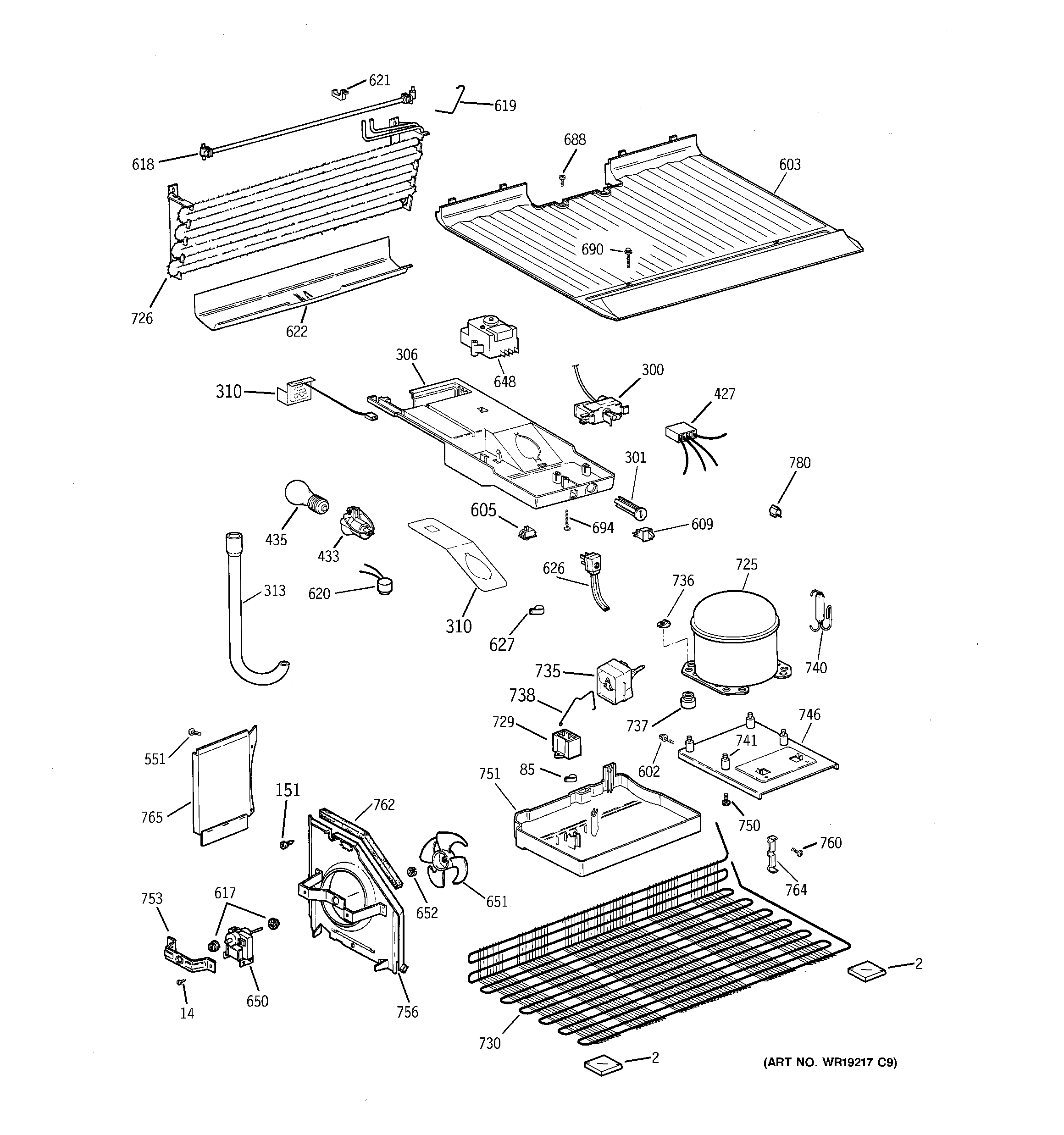 GE GTT15HBMERCC unit parts diagram