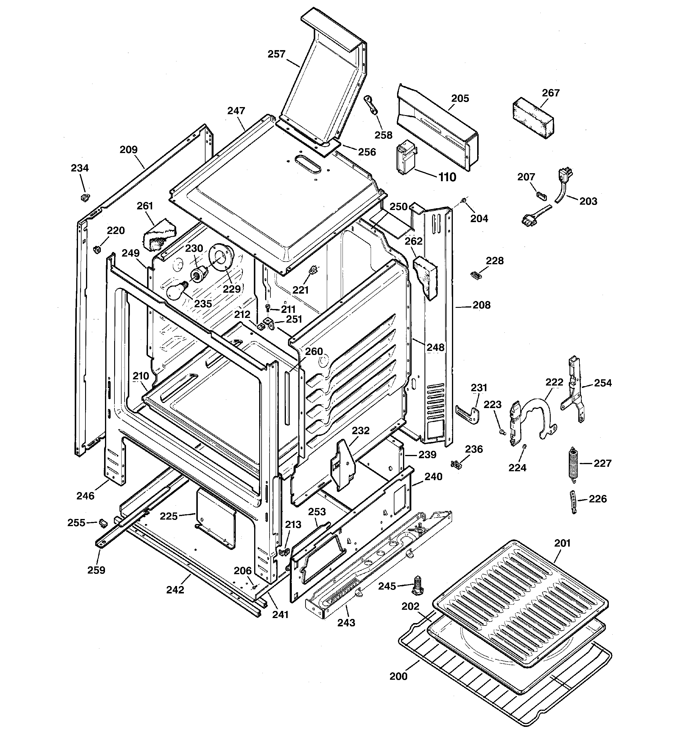 GE JGBS07PEH1WW body parts diagram