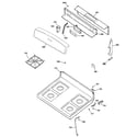 GE JGBS17PEH1WH control panel & cooktop diagram