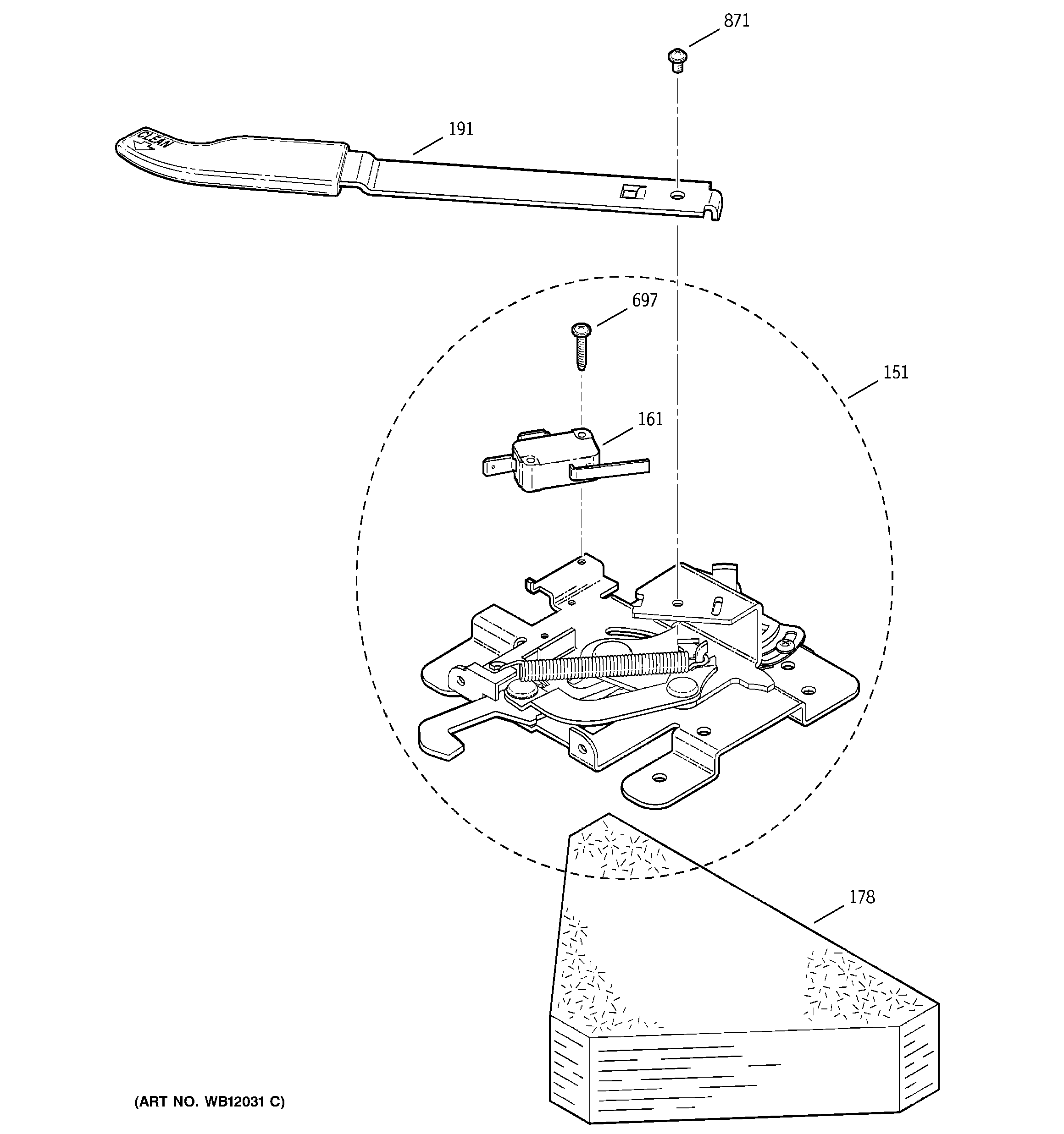GE JBP80SF1SB door lock diagram
