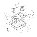 GE JDP39WW6WW cooktop diagram