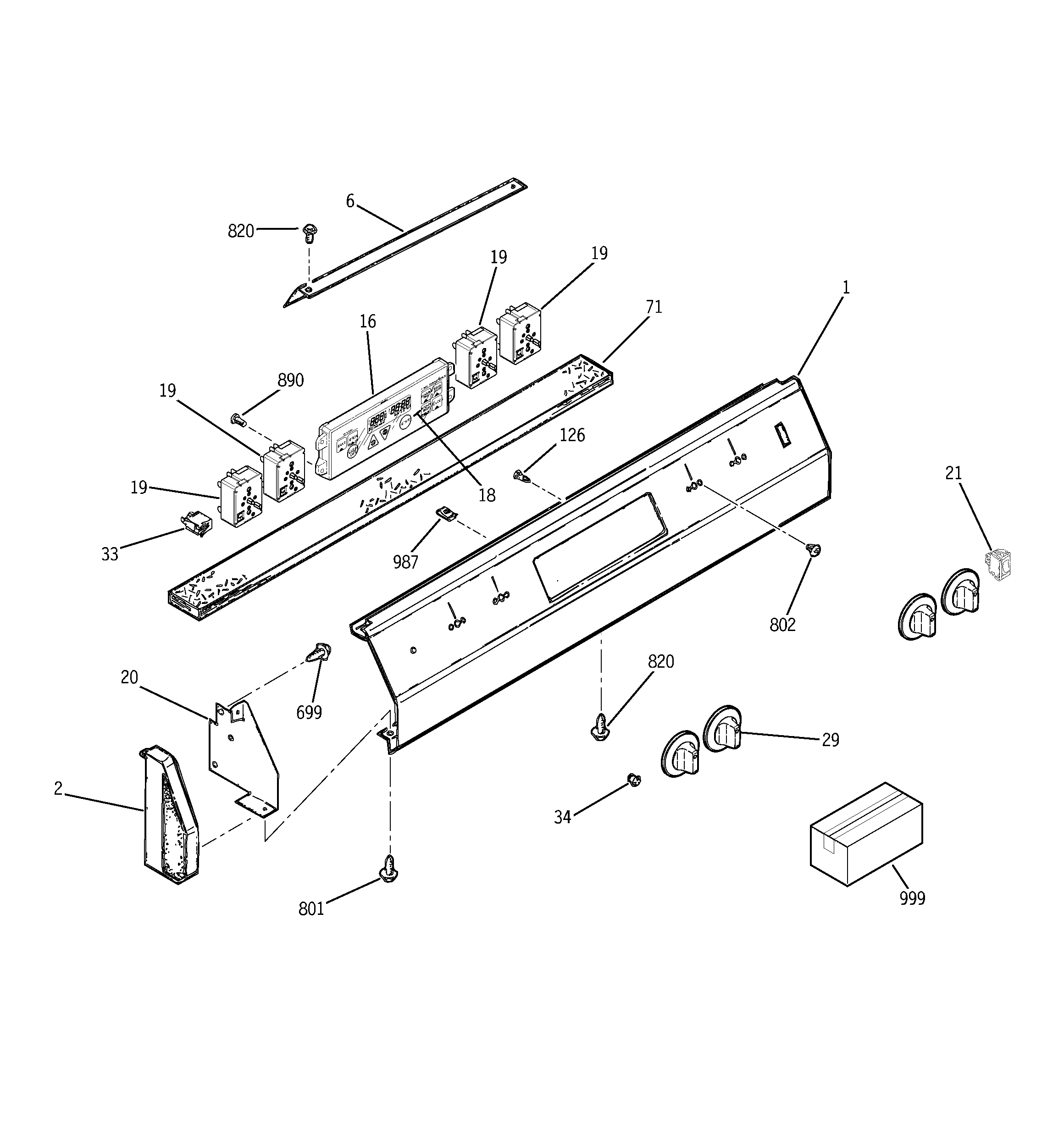 GE JDS26BW5WH control panel diagram