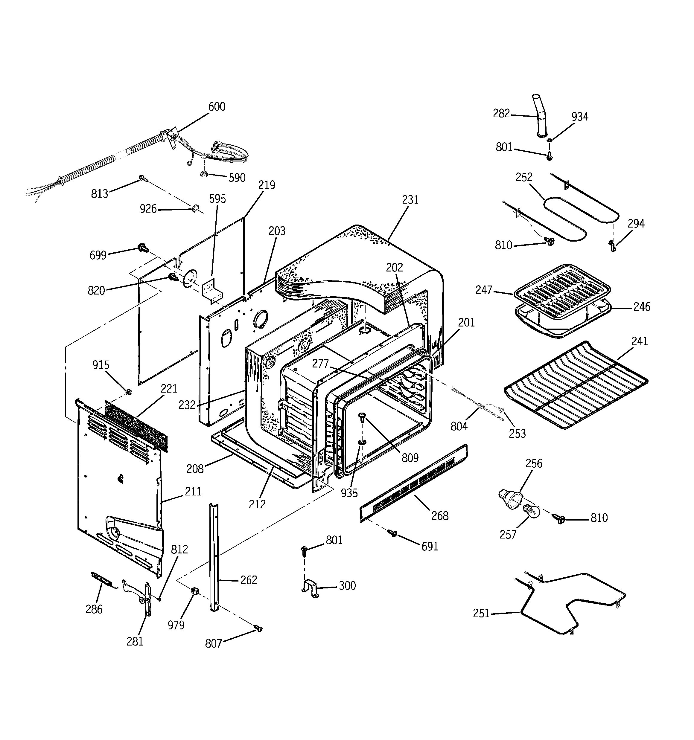 GE JDS26BW5WH body parts diagram