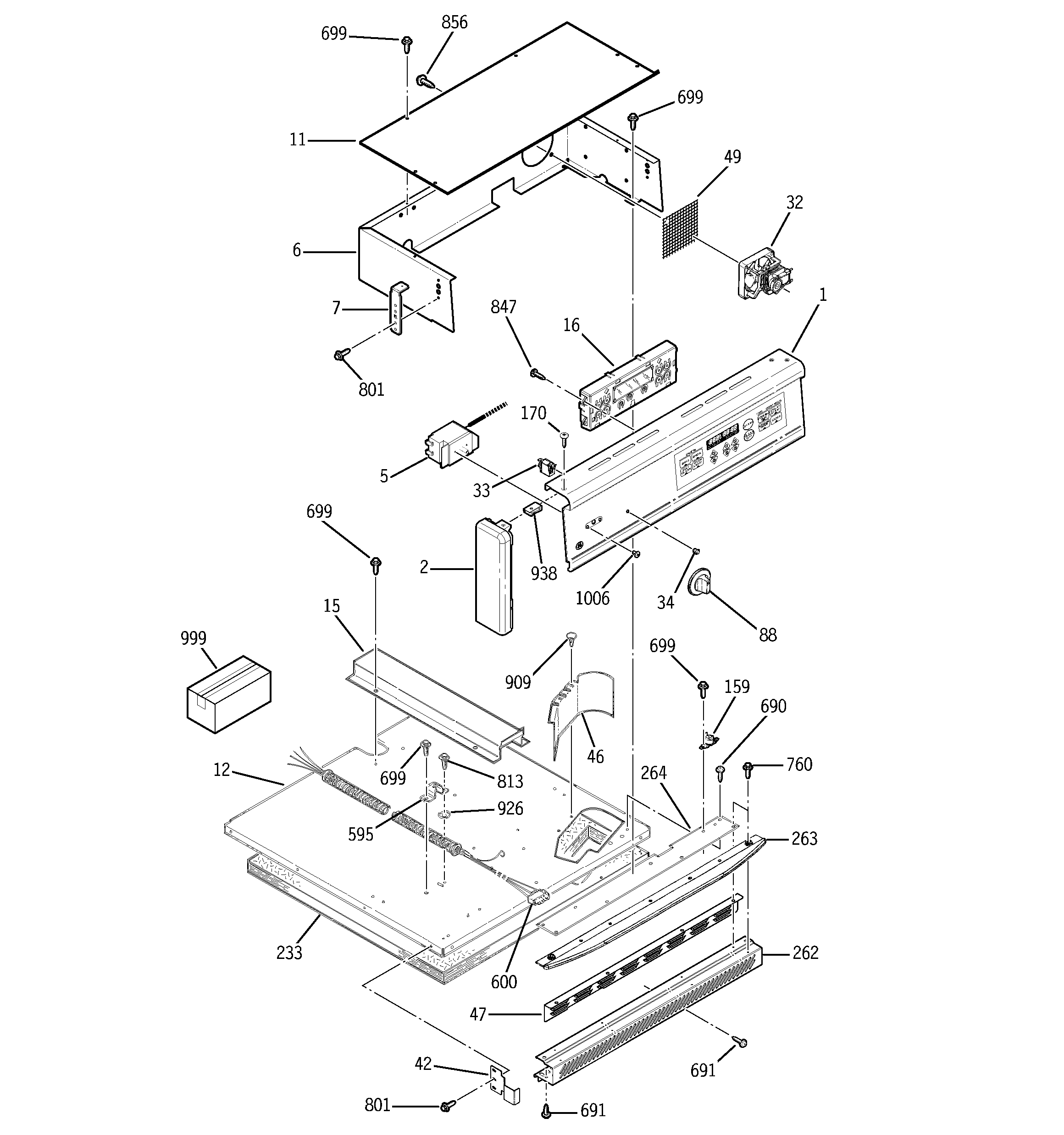 GE JRP24BD2BB control panel diagram