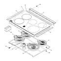 GE JSP47WF3WW cooktop diagram