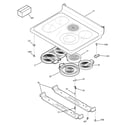 GE JBP82CF2CC cooktop diagram