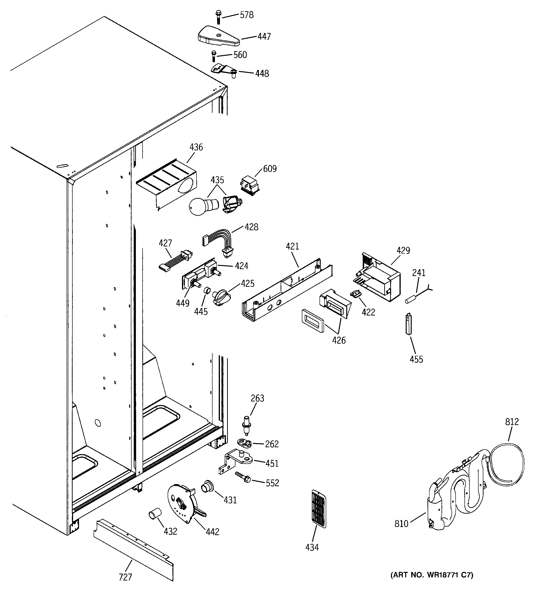 GE GST20IEMBWW fresh food section diagram