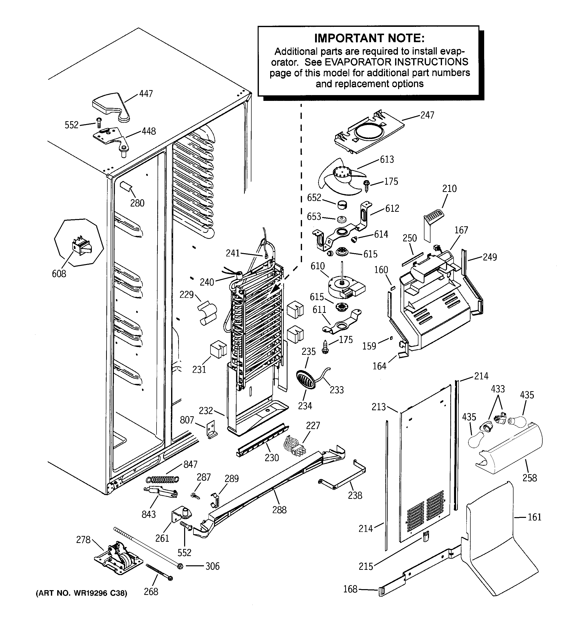 GE GIG21IEMHFWW freezer section diagram