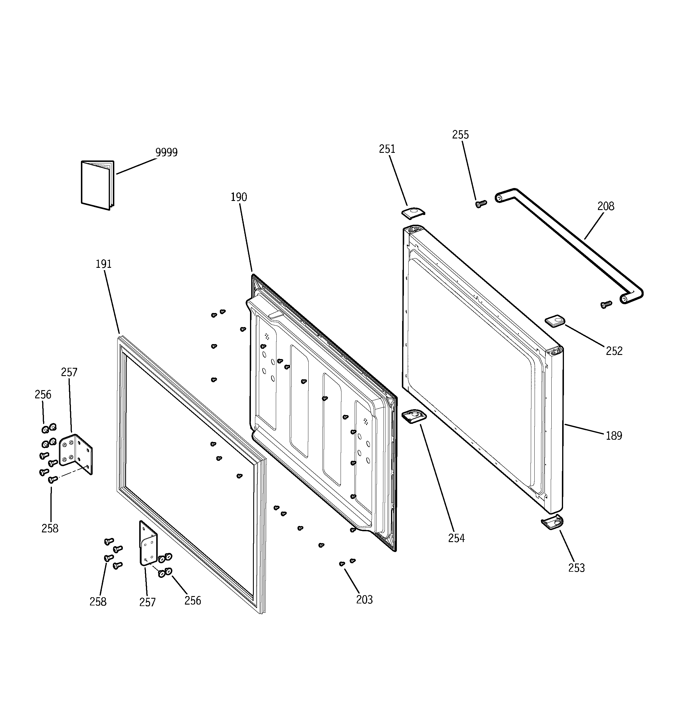 GE GDS18SBPBRSS freezer door diagram
