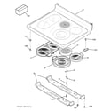 GE JBP95SF2SS cooktop diagram