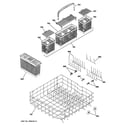 GE PDW8700J00CC lower rack assembly diagram