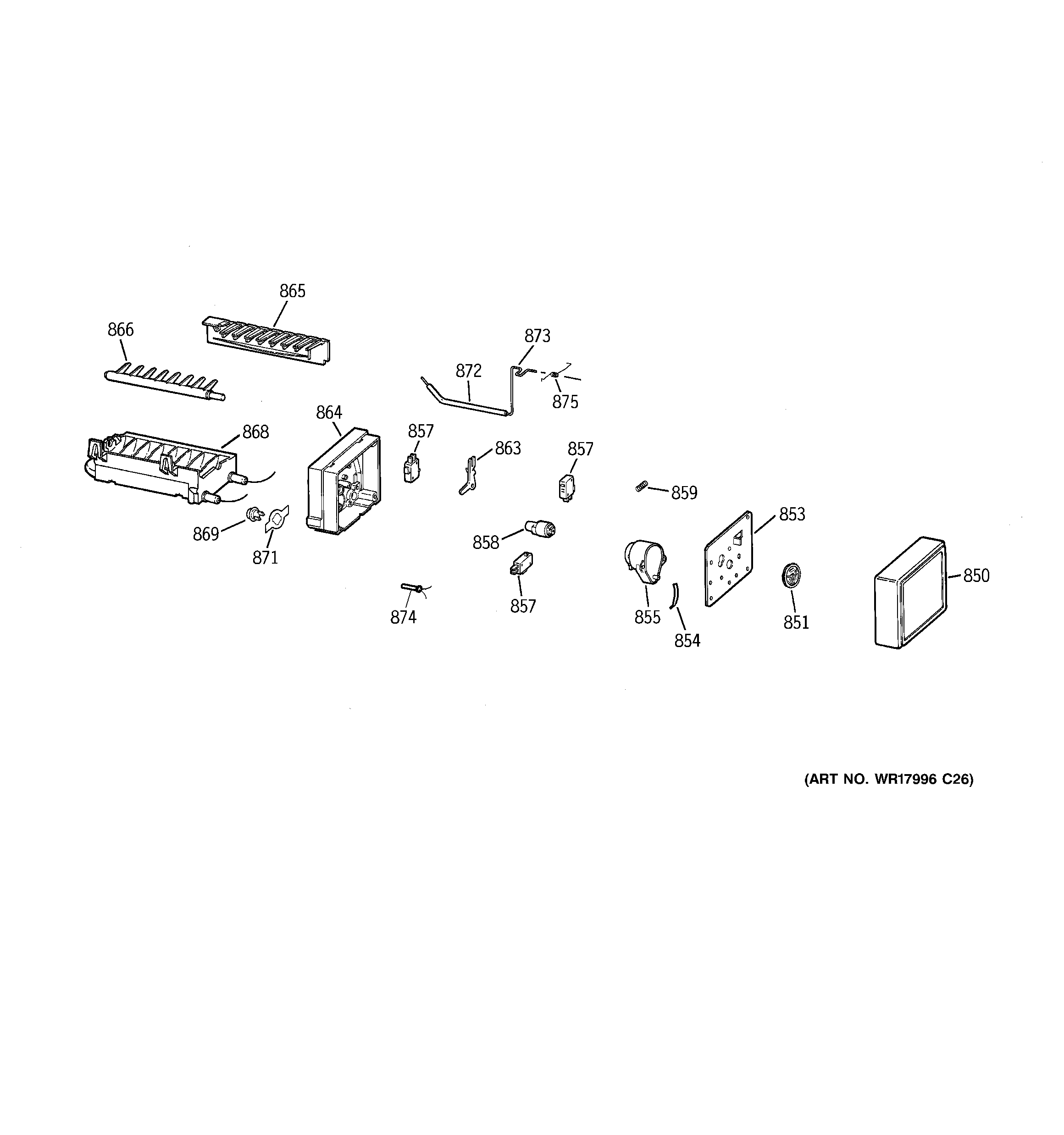 GE GTS18KHPARWW ice maker diagram