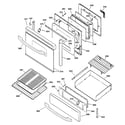 GE JGBP85SEH1SS door & drawer parts diagram
