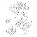 GE JGBS24BEH1WH control panel & cooktop diagram