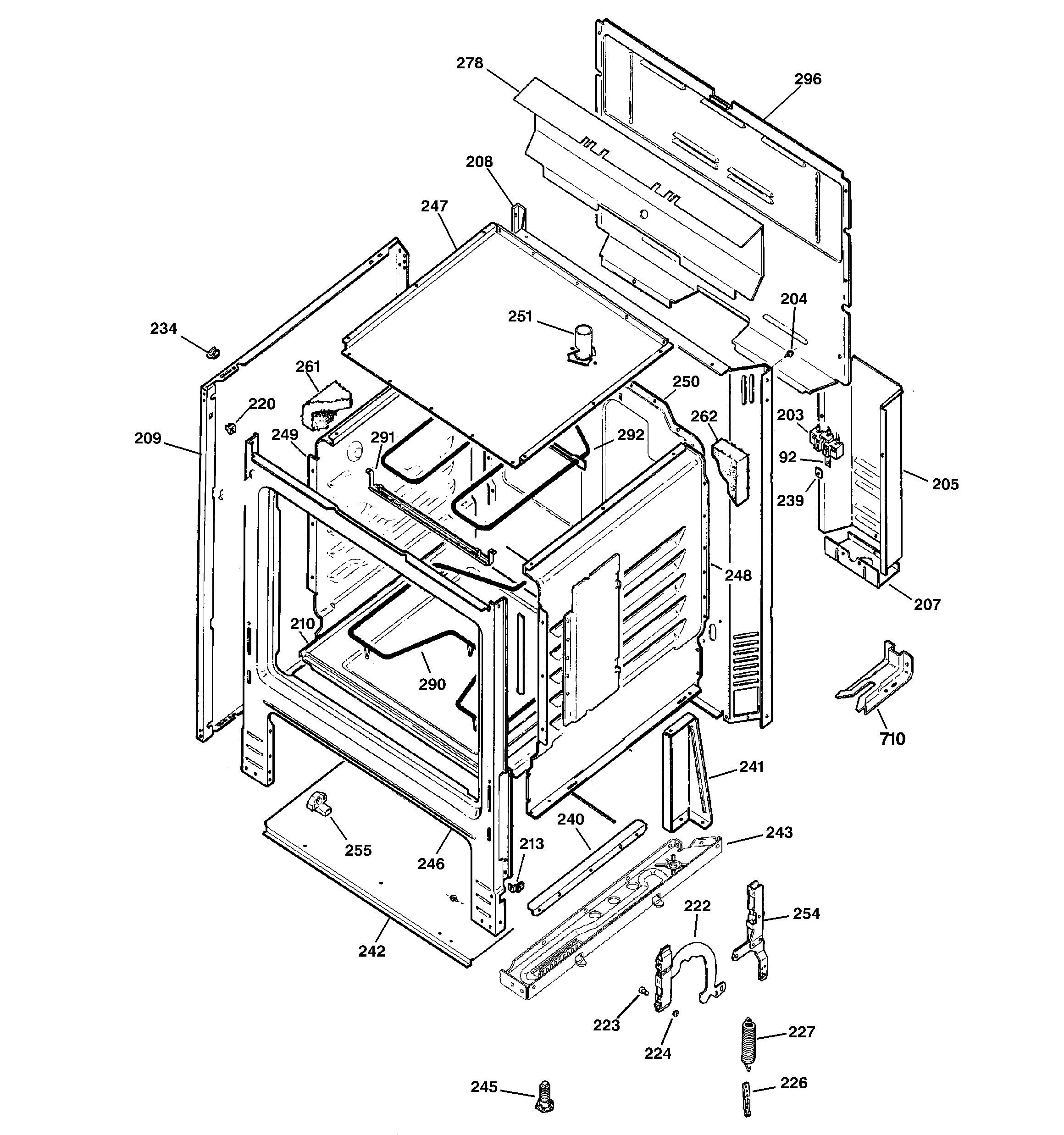 GE JBS03BH2WH body parts diagram