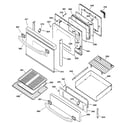 GE JGBP79MEF3BC door & drawer parts diagram