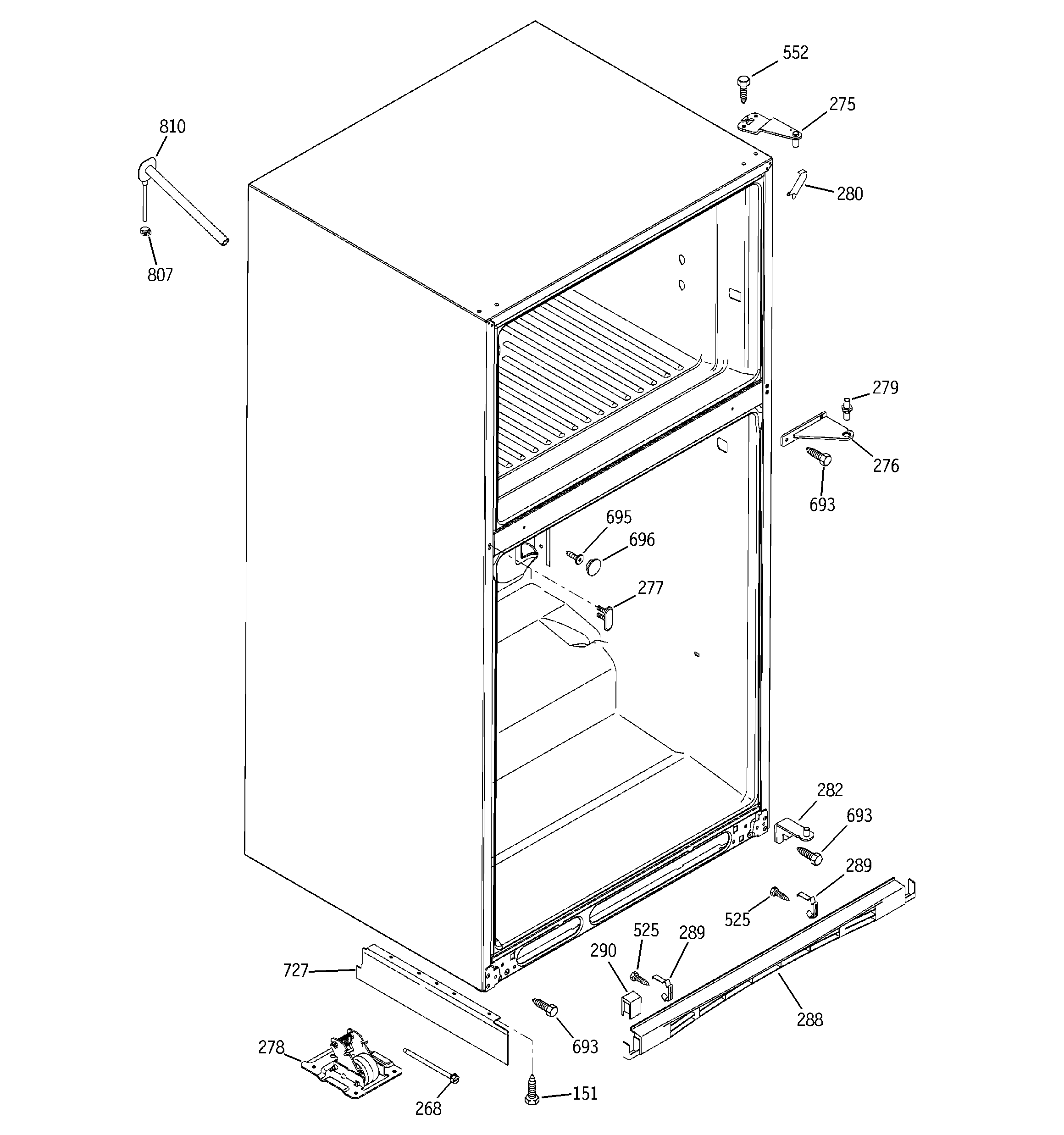 GE GTS22KHPARBB case parts diagram
