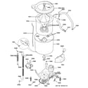 GE WSM2700DAWWW washer motor & tub diagram