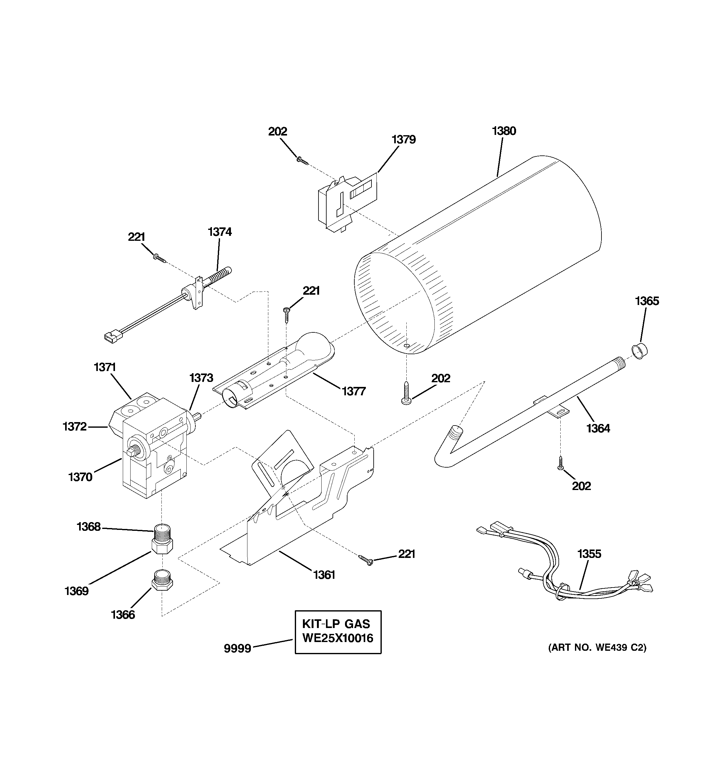 GE DBL333GB6CC burner diagram