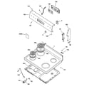 GE JBP21WH1WW control panel & cooktop diagram