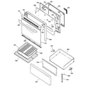 GE JBP21WH1WW door & drawer parts diagram