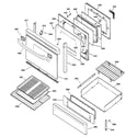 GE JGBP79CEB7CC door & drawer parts diagram