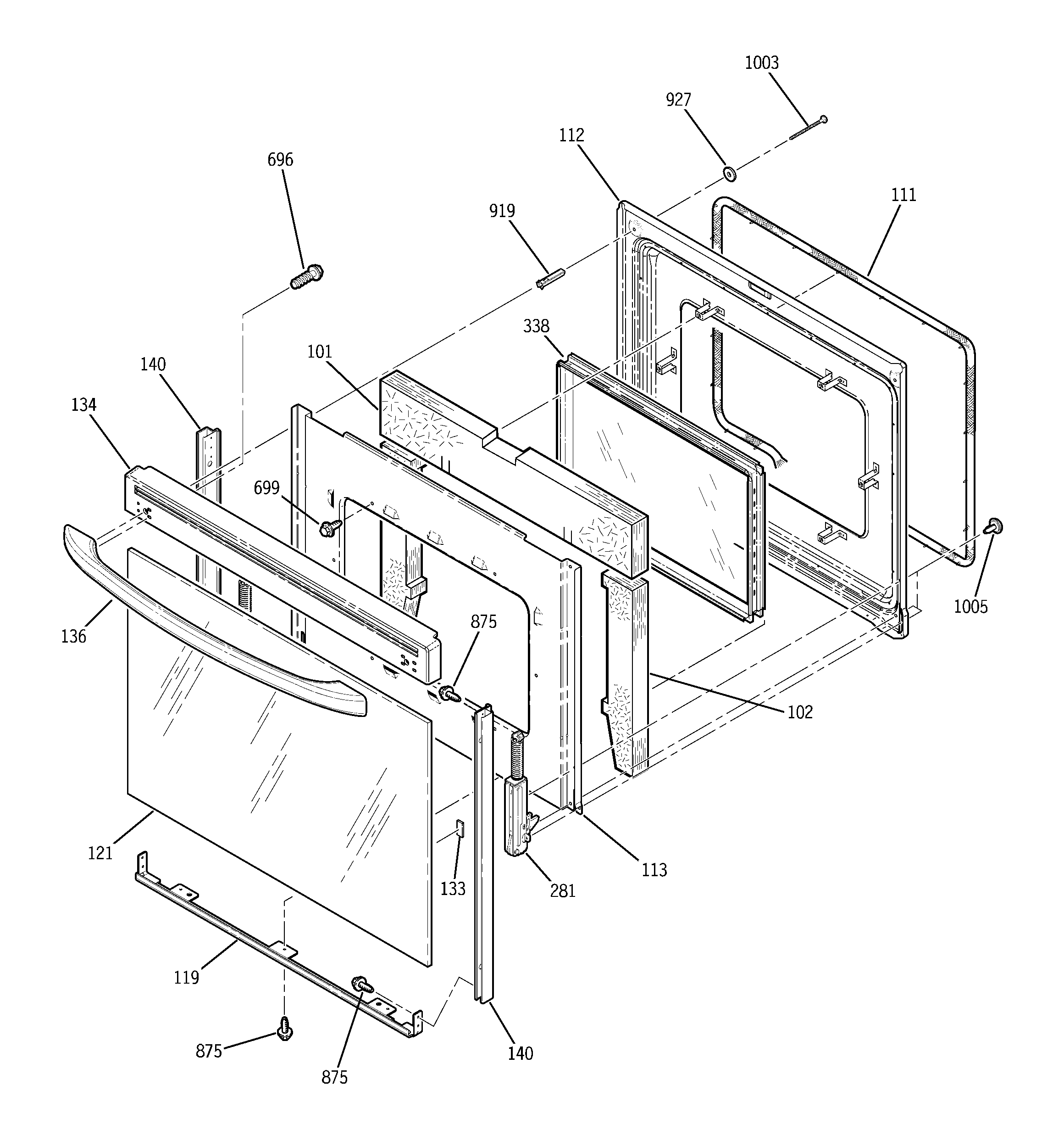 GE JBP82KH1CC door diagram