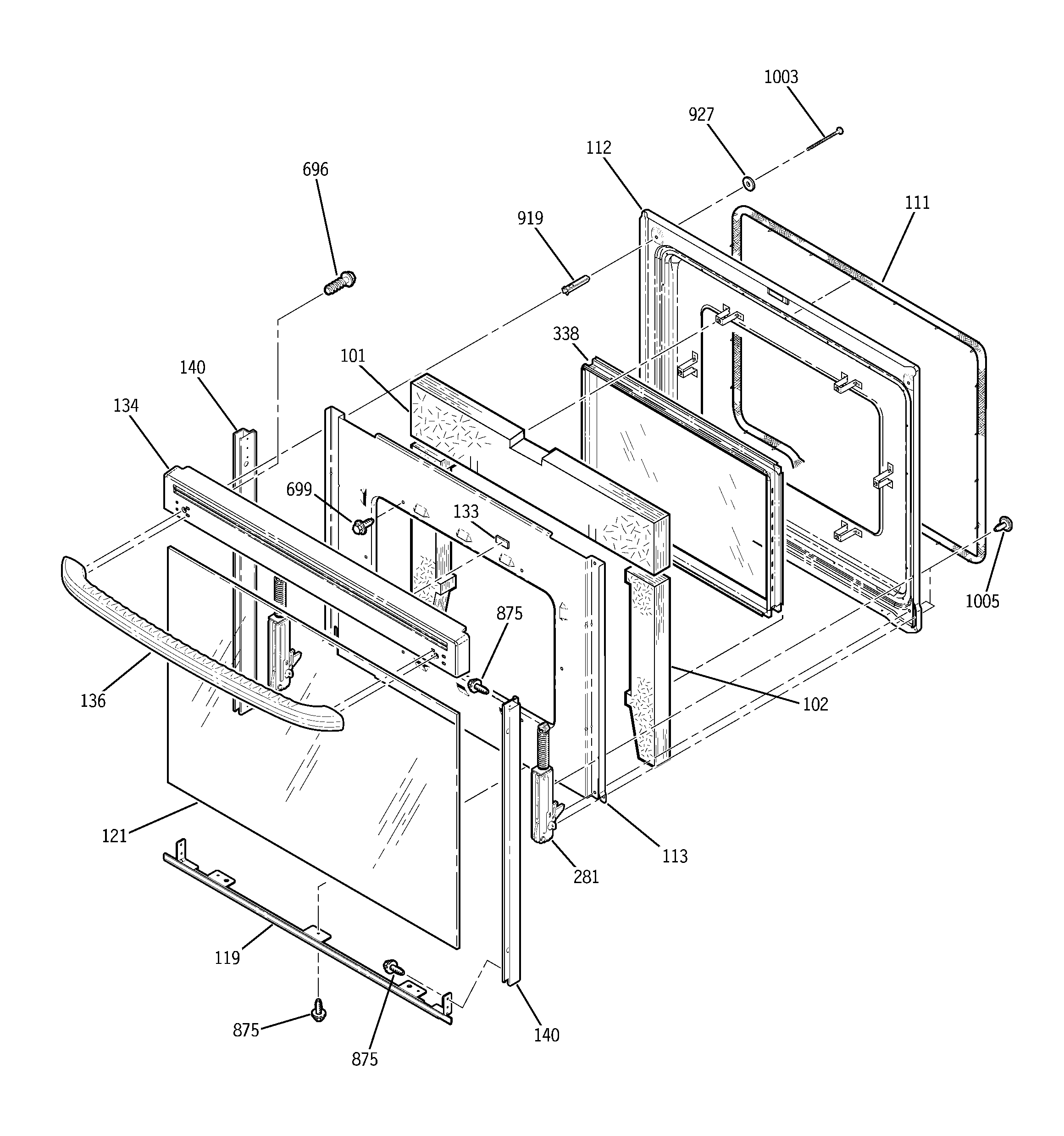 GE JBP68HH1WW door diagram
