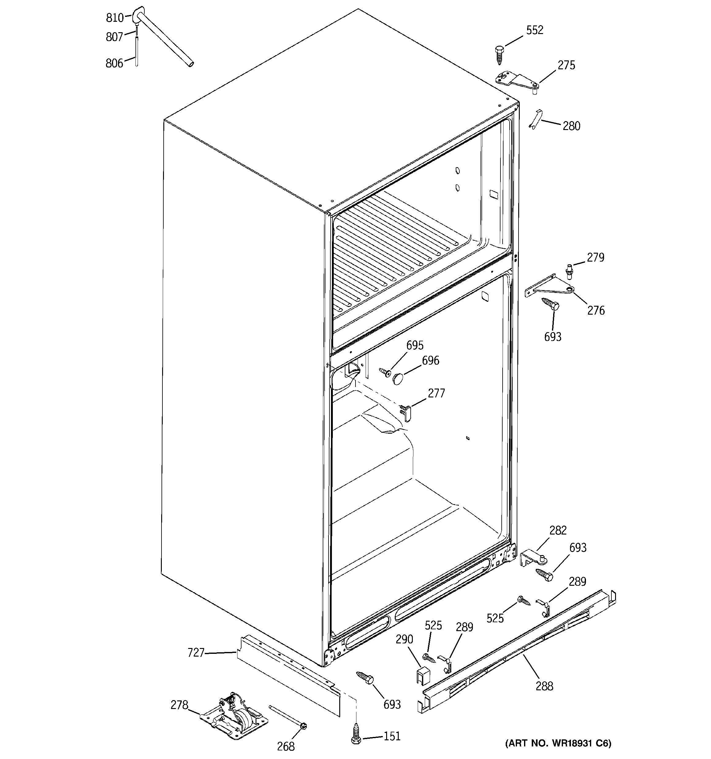 GE GTS22KCPBRBB case parts diagram