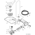 GE EDW4060G02SS motor-pump mechanism diagram