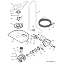 GE GSD6000G02BB motor-pump mechanism diagram