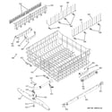 GE PDW7300J01BB upper rack assembly diagram