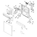 GE PDW8500J01WW escutcheon & door assembly diagram