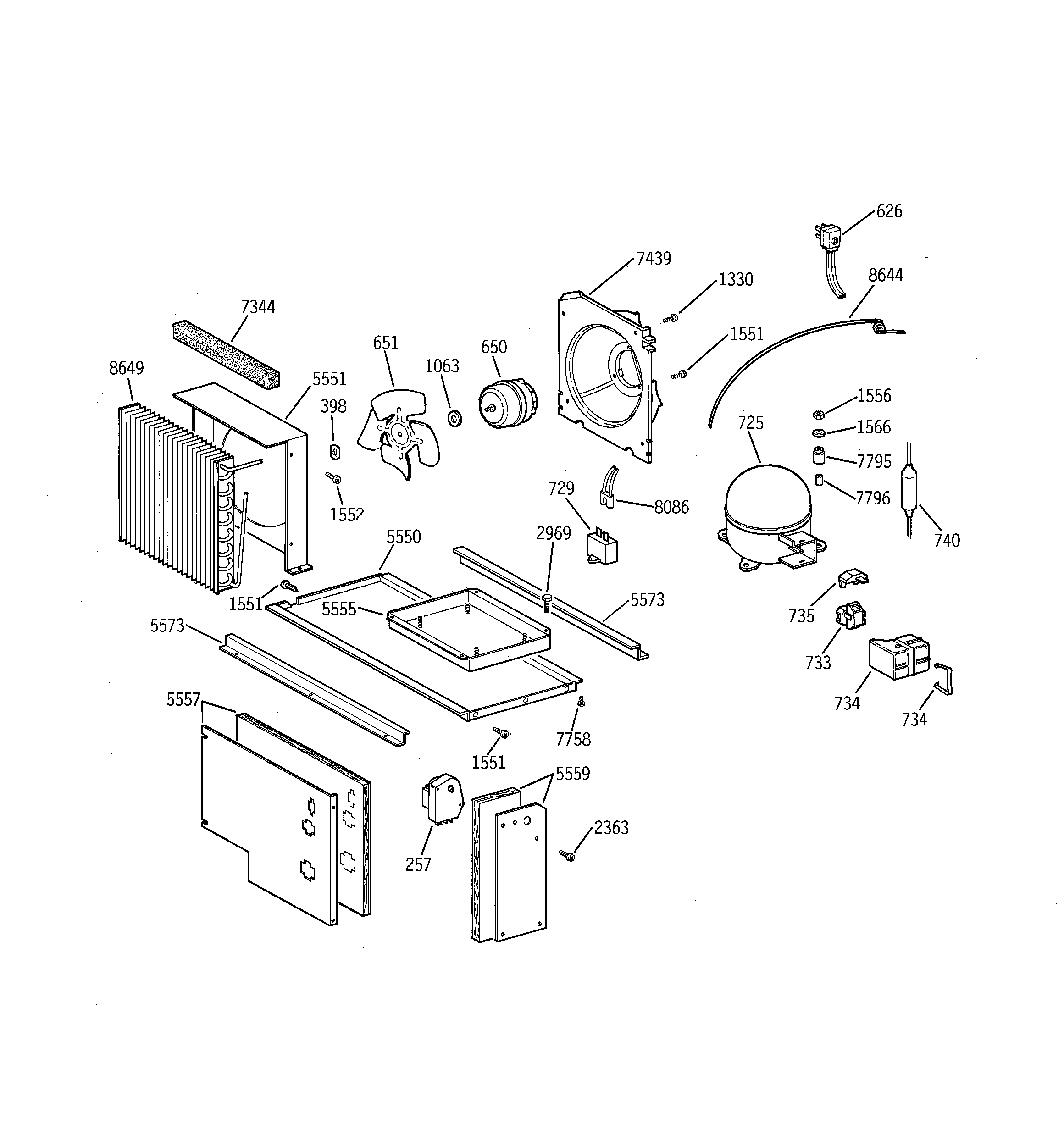 GE ZISS42DCASS unit parts diagram