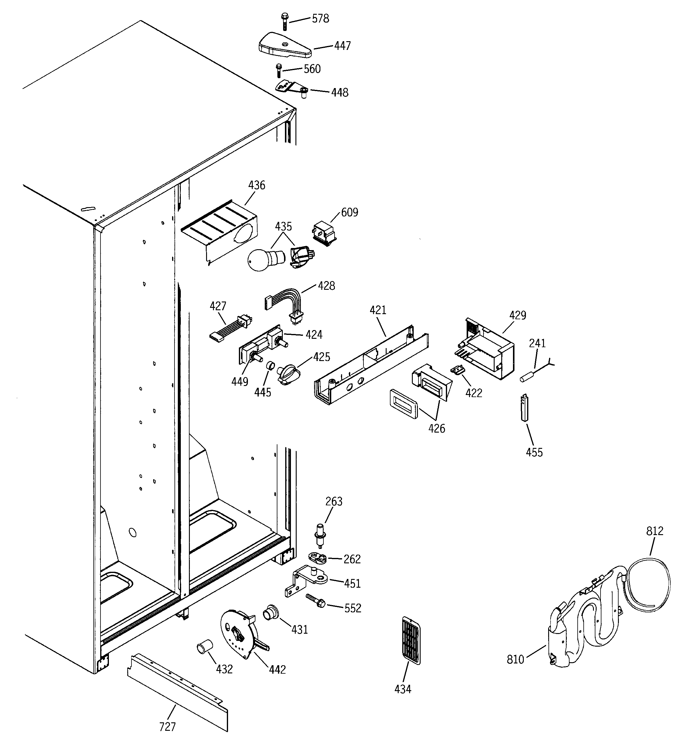 GE GSS20IEMACC fresh food section diagram